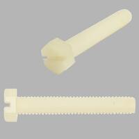 3/8"-16 X 2-1/2" Hex Head, Slotted, Machine Screw, Coarse, Nylon